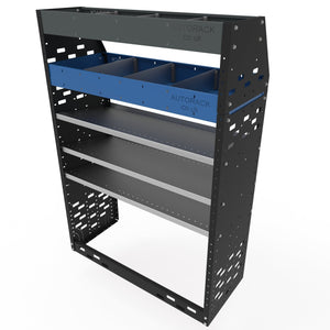 Van Racking - van shelving storage unit kit with extension top - HD6-EXT-BLU - Autorack Products Ltd